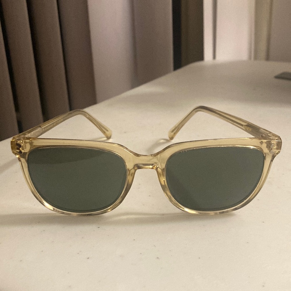 Wearme Pro Polarized Sq Flat Retro Unisex Yellow/Green Transparent Sunglasses